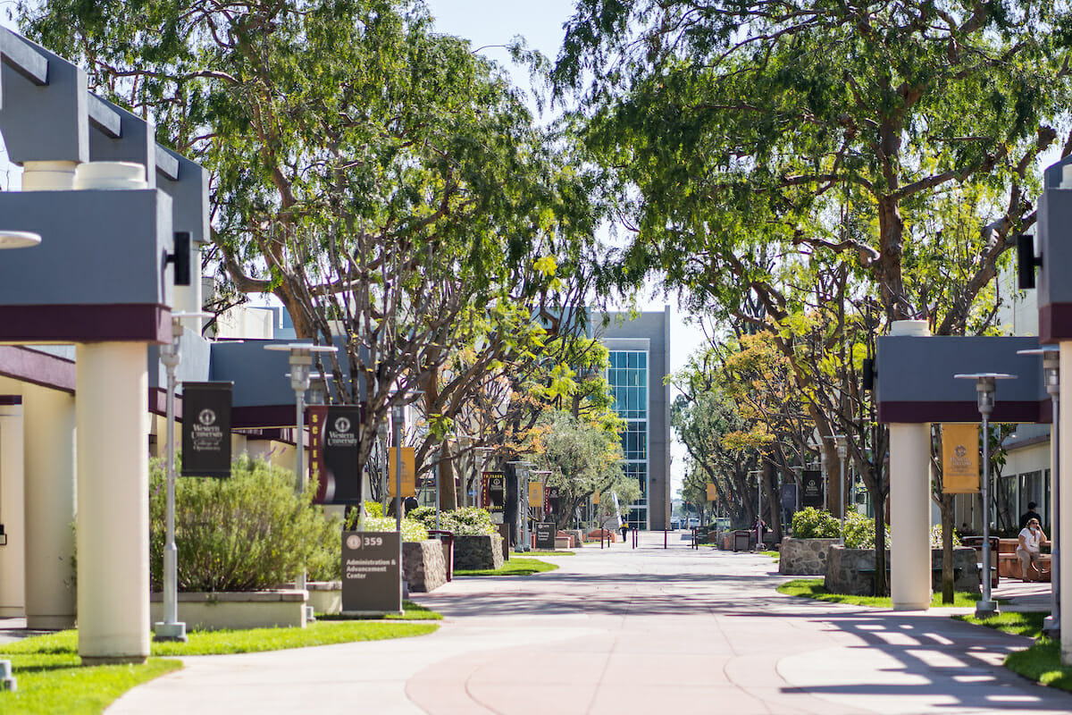 WesternU Pomona campus Esplanade.