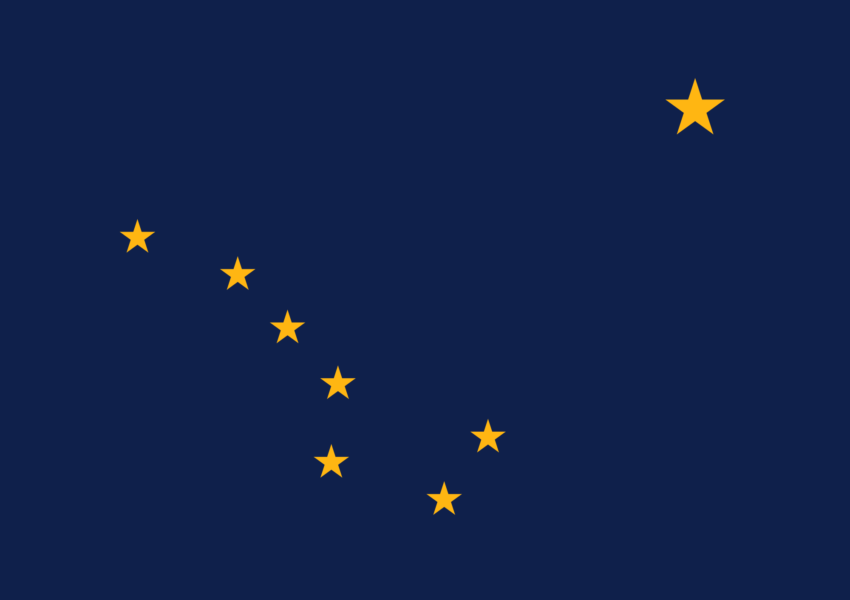 The flag of alaska with stars on it.
