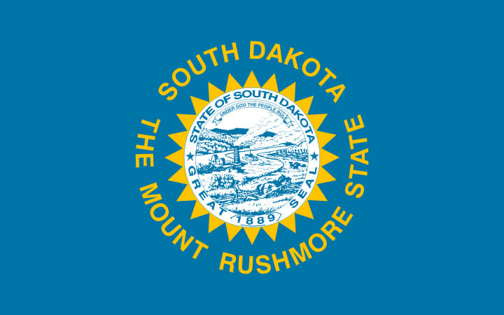 South dakota state flag.