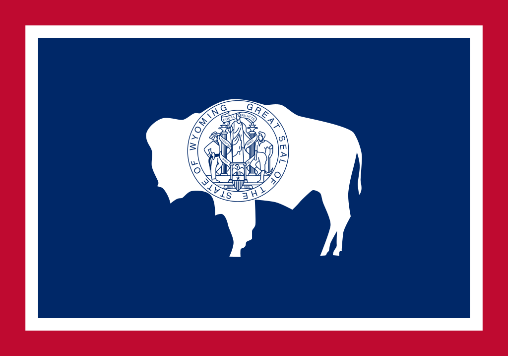 Wyoming state flag.