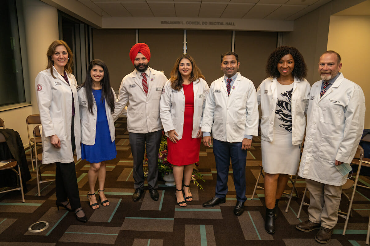 The College of Dental Medicine International Dentist Program held a White Coat Ceremony for the classes of 2023 and 2024 Wednesday, March 2, 2022. The ceremony was held in the Health Education Center Recital Hall.