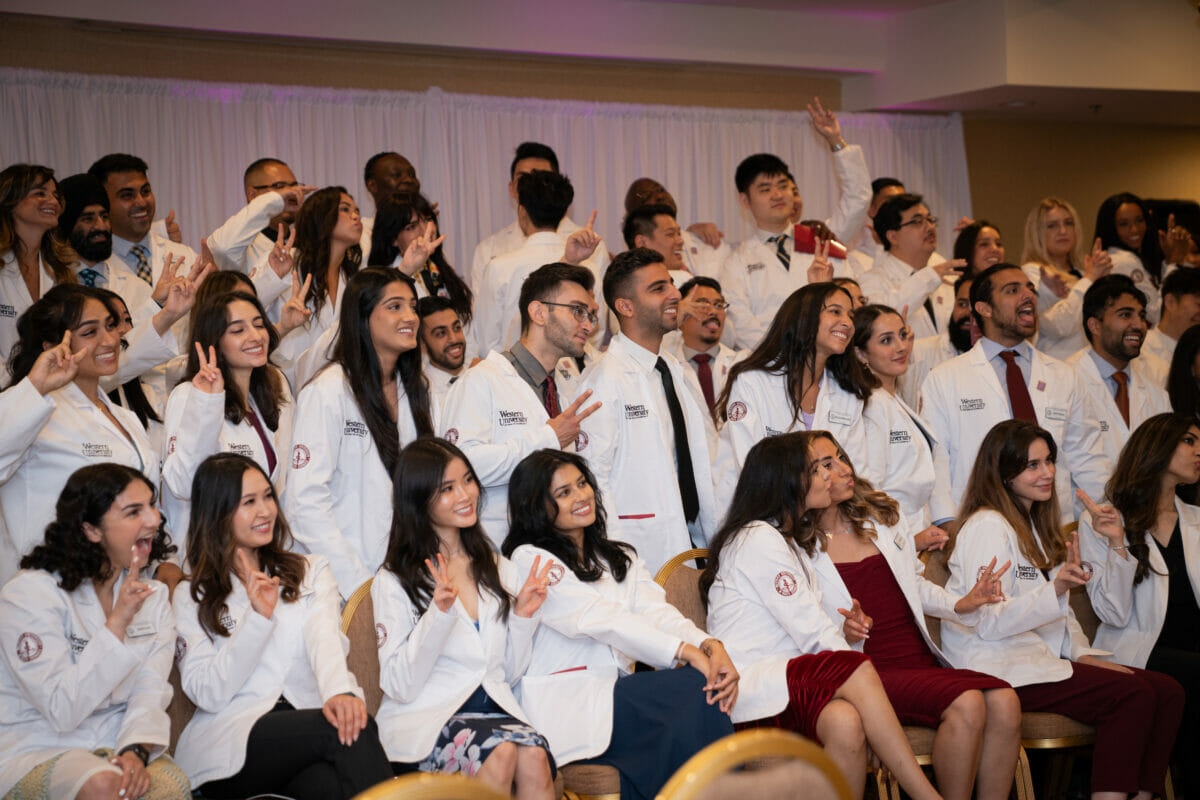 Group, white coats, photo