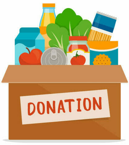 donation image of the box with groceries 