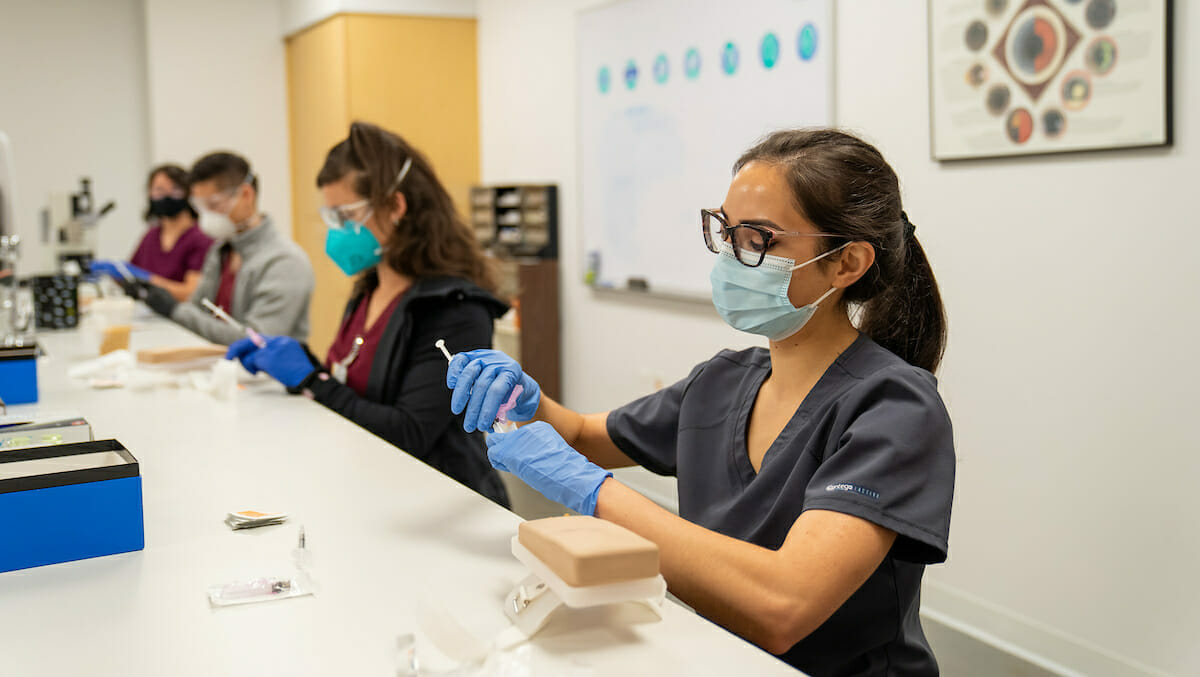 photo of student vaccination training