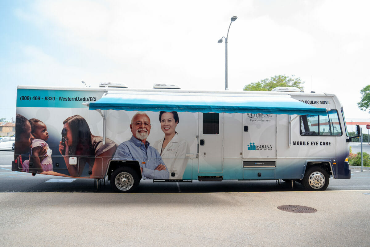 Molina Healthcare mobile eye care vehicle