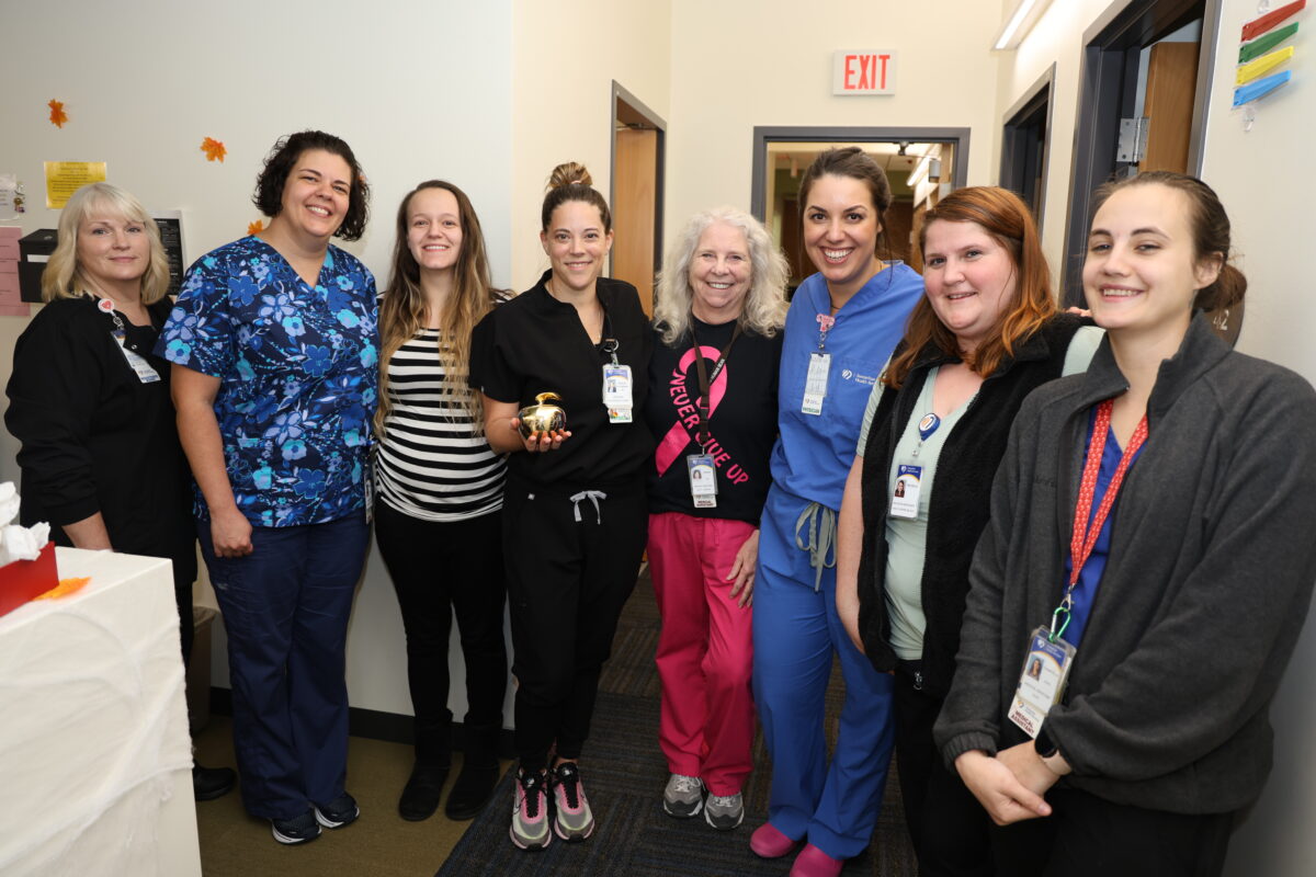 golden apple award recipient and office staff