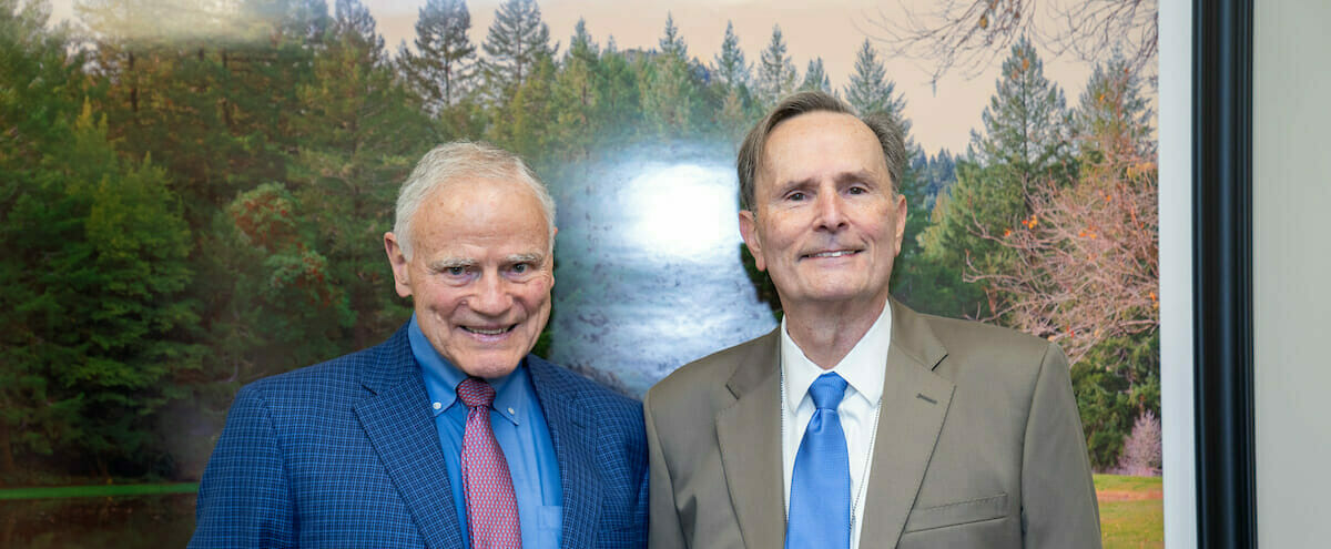 Leroy “Lee” Edward Hood, MD, PhD, a biologist who has served on the faculties at the California Institute of Technology and the University of Washington, was the keynote speaker during WesternU’s 11th annual Dr. Philip Pumerantz Distinguished Lectureship. Thursday, Oct. 3, 2019.