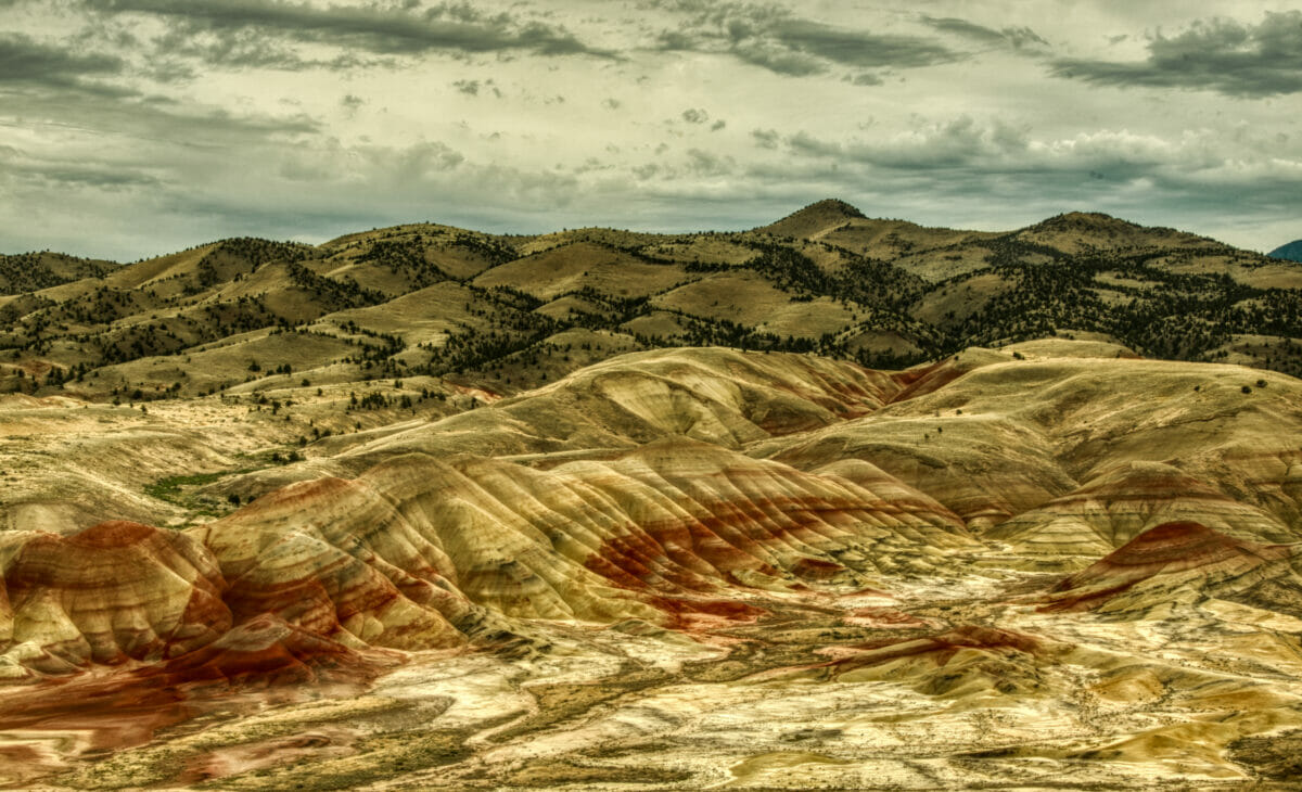 Painting of hills in Oregon