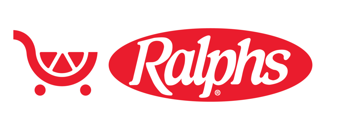 Red Ralphs logo with stylized shopping cart on the left, featuring a lemon slice design, placed on a plain white background.