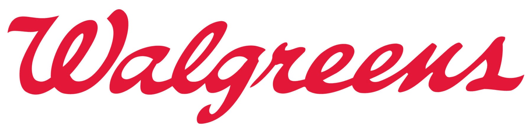 The red Walgreens logo in cursive script on a white background.