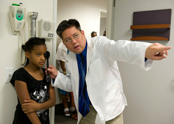 About 80 WesternU students, faculty, and staff volunteered their time at the Kids Health Fair at the Pomona Valley Hospital Medical Center's Family Health Center Saturday July 31, 2010.